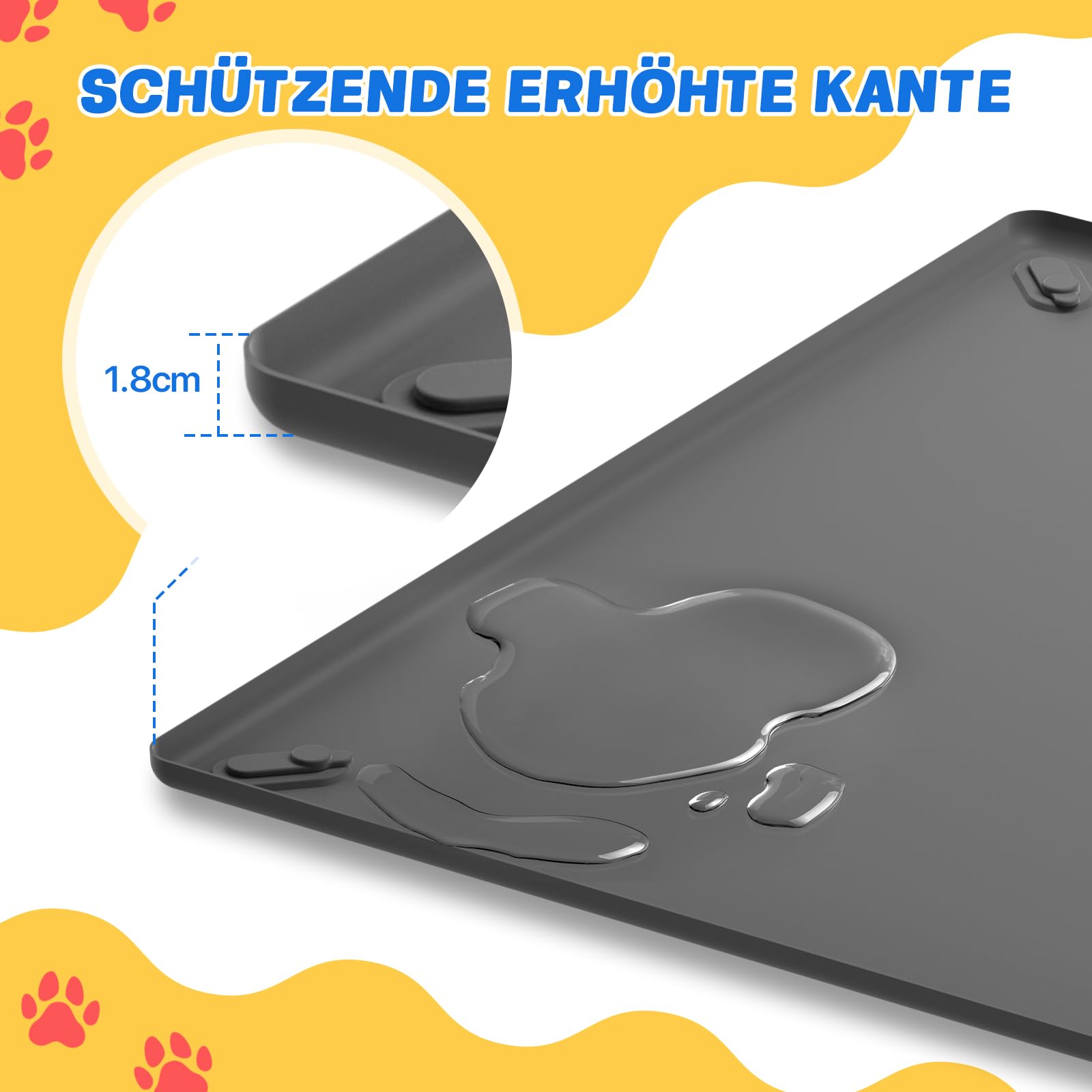 Grandi tappetini PIPI per cani 64 x 92 cm, 40 cuscinetti per allenamento per cani con tappetino in silicone antiscivolo, a 5 strati, ad asciugatura rapida