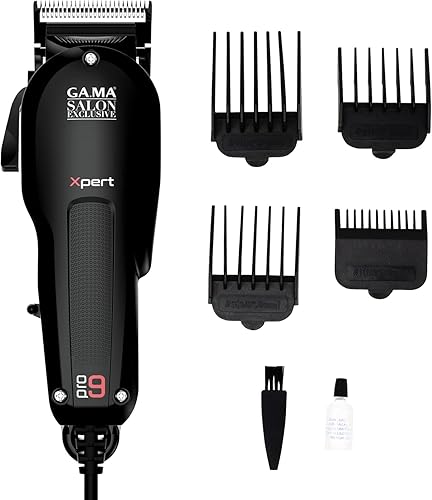 Miniatura 8 de GA.MA - Clipper magnético Pro 9 Xpert, motor de alto rendimiento, hoja DLC F-Cuña, palanca cónica ajustable, 4 peines