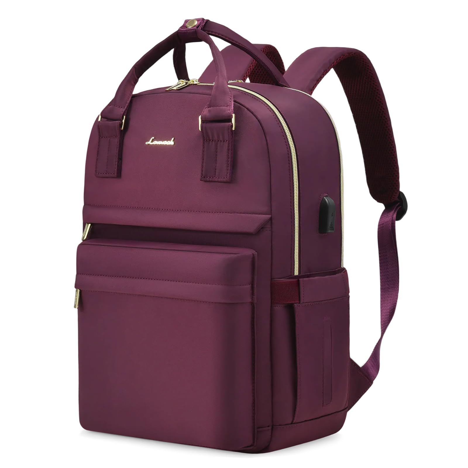 LOVEVOOK Laptop Backpack for Women 15.6 Inch Laptop Bag with USB Port, Fashion Waterproof Backpacks Teacher Nurse Stylish Travel Bags Vintage Daypacks