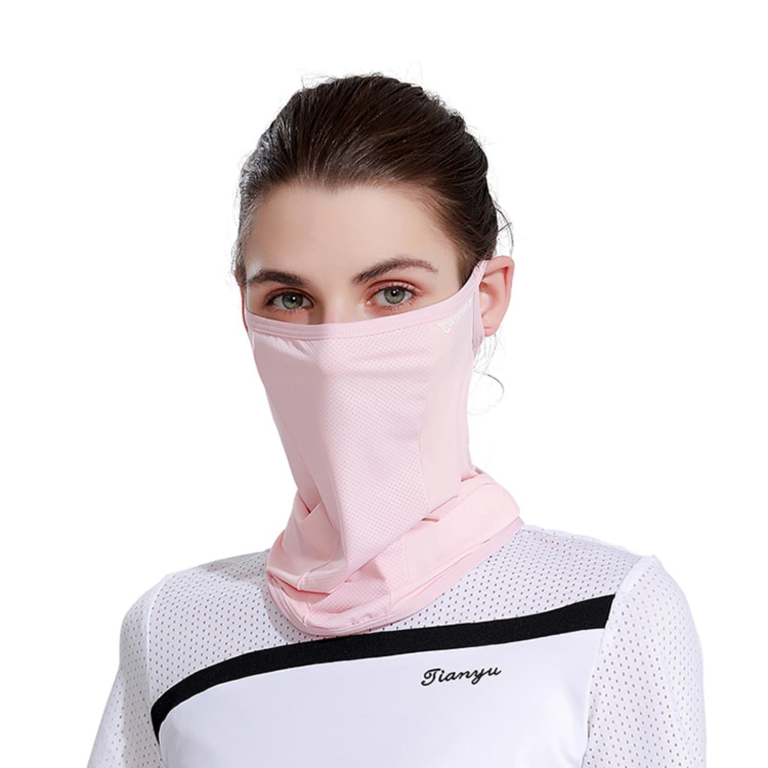 GenericIce Silk Cooling Neck Gaiter UV Protection Face Mask Windproof Scarf Sunscreen Breathable Bandana Balaclava for Women Girl