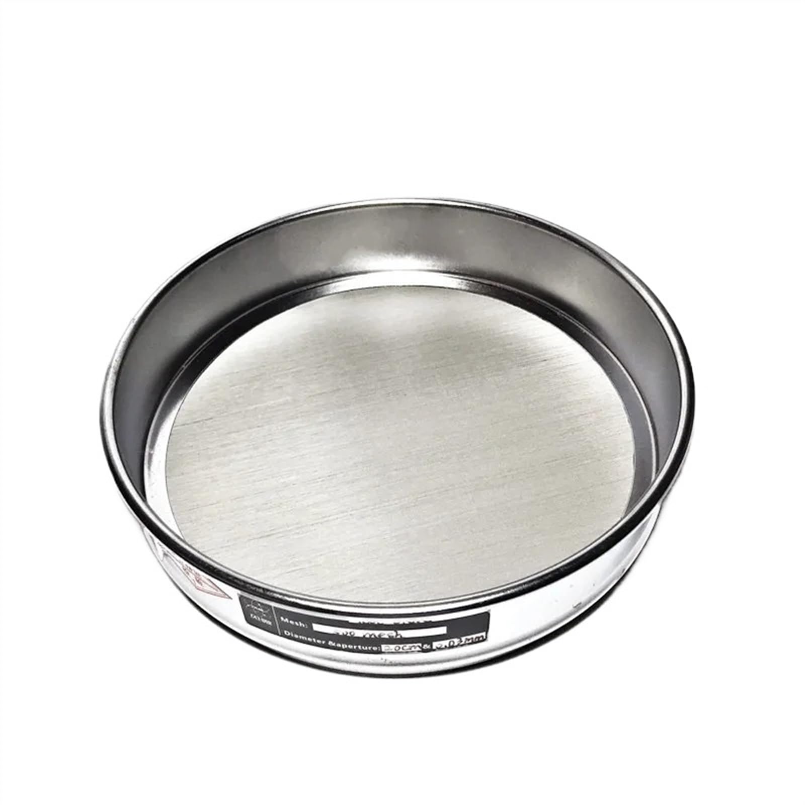Setaccio for analisi Ispezione for campionamento Setaccio for test di laboratorio standard 304 Rete filtrante SUS Diametro telaio cromato 20 cm 500 Mesh / 0,03 mm