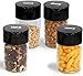 Tightvac 1 oz to 6 ounce - Patented Airtight Container | Multi-use Vacuum Container Works as Smell Proof Containers for Herbs and Dry Goods. Black Cap and Clear Body