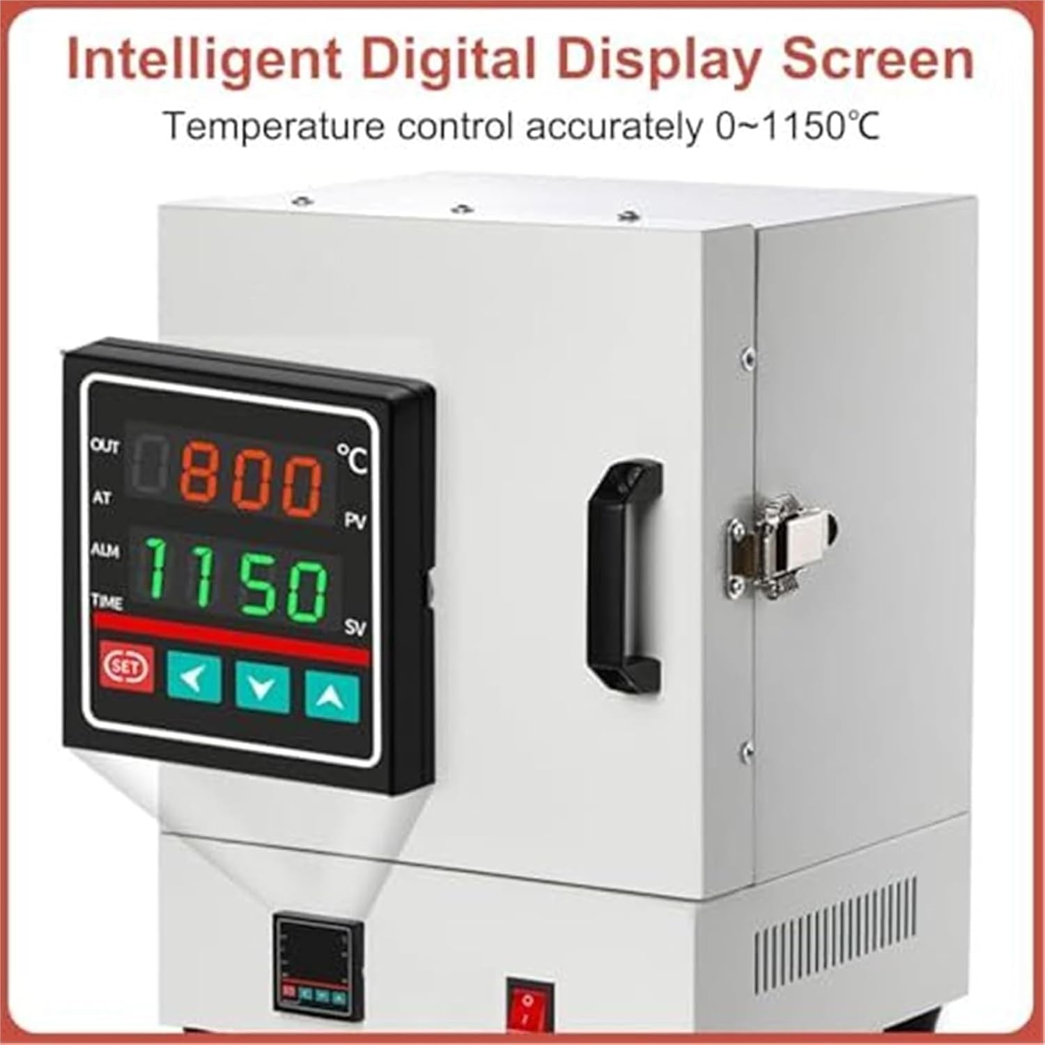 Electric Kiln for Pottery Glazing, Ceramic Firing, Jewelry Annealing, Metalwork - Muffle Furnace for DIY Studio and Home Workshop, 1150°C Maximum Temperature