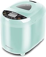 Elite Gourmet Bread Maker Machine: 2lb Loaf, 3 Sizes, 19 Presets incl. Gluten-Free, Dough, Jam, 15Hr Delay Timer, Mint