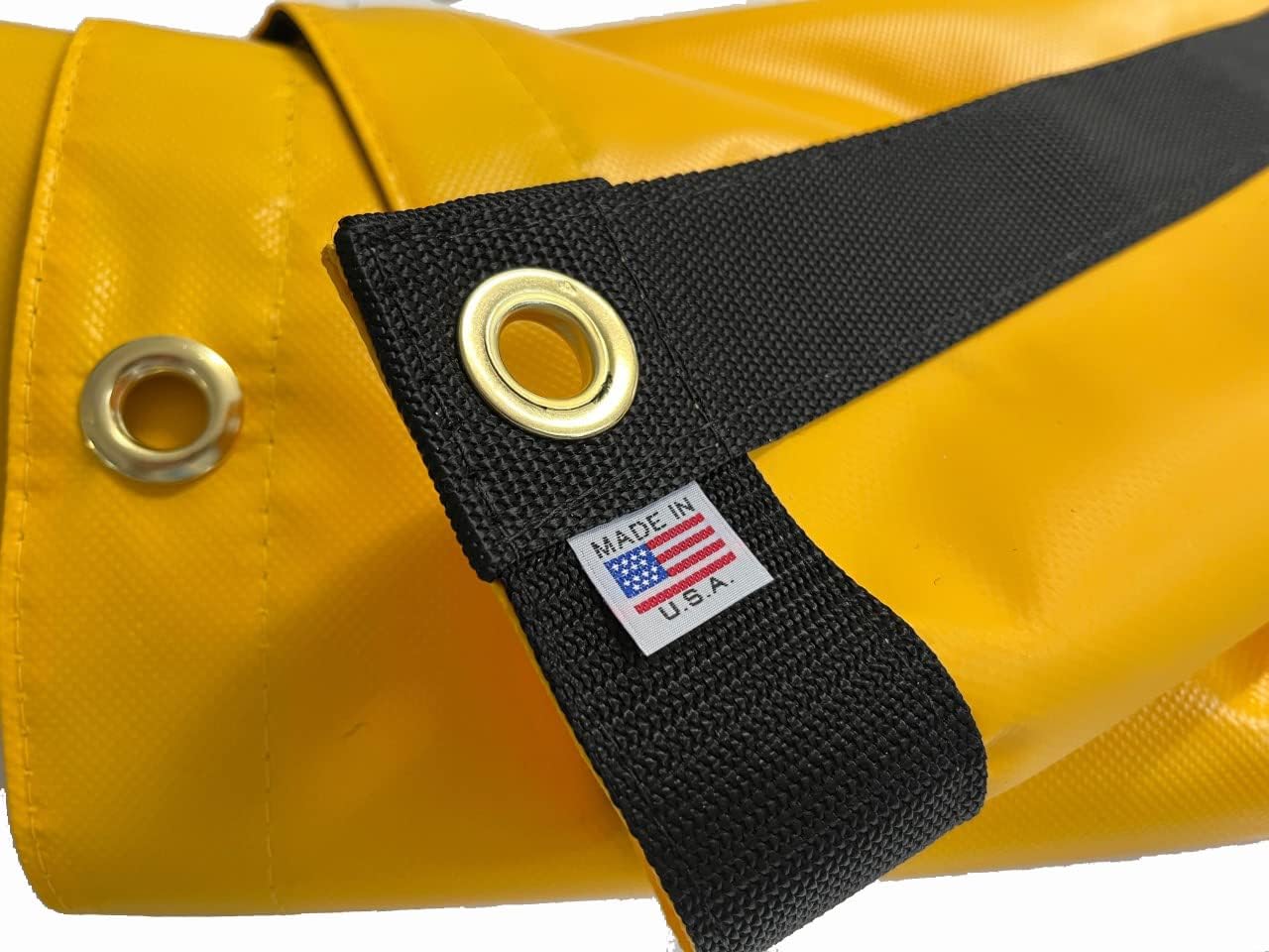 Tarp, Heavy Duty, Yellow, Waterproof, 18 Oz. Vinyl w/ Reinforced Edges (3' X 4' Feet)
