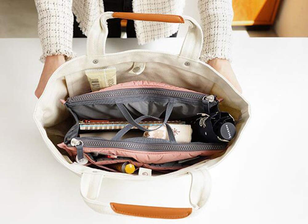 NOVAGO Organiser/Organisateur/Pochette/sac de rangement pour intérieur de grand sac à main ou sac de voyage- Flamant Rose (autres couleurs diposibles)