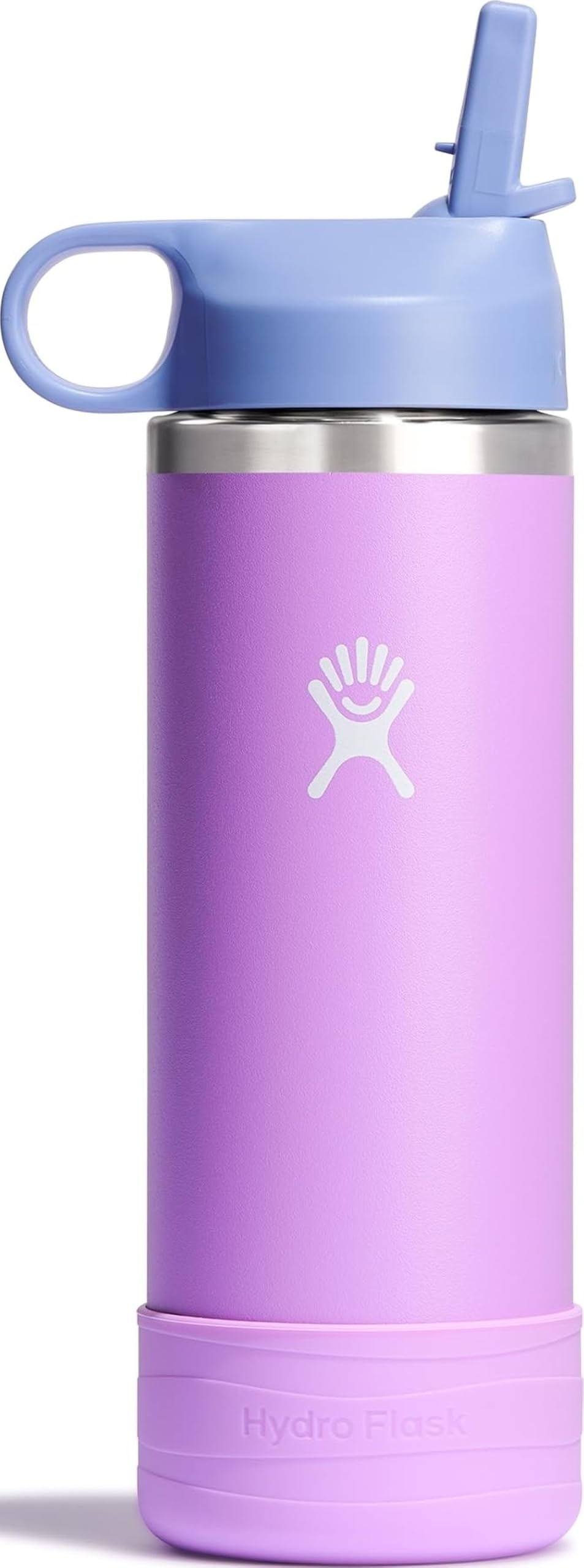 Hydro Flask 18oz Kids Straw Cap and Wide Mouth Boots Anemone