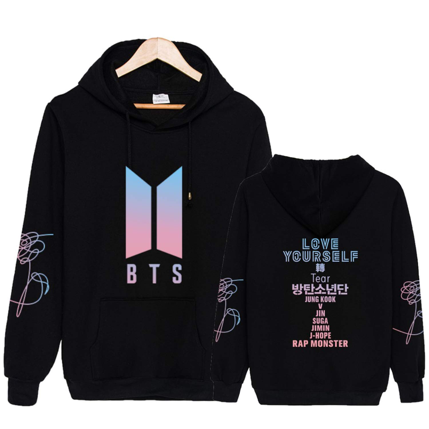 K-Pop BTS 3D Hoodie Love Yourself World Tour Jimin Suga V Jungkook