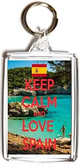 Keep Calm and Love Spain - Double Sided Large Keyring