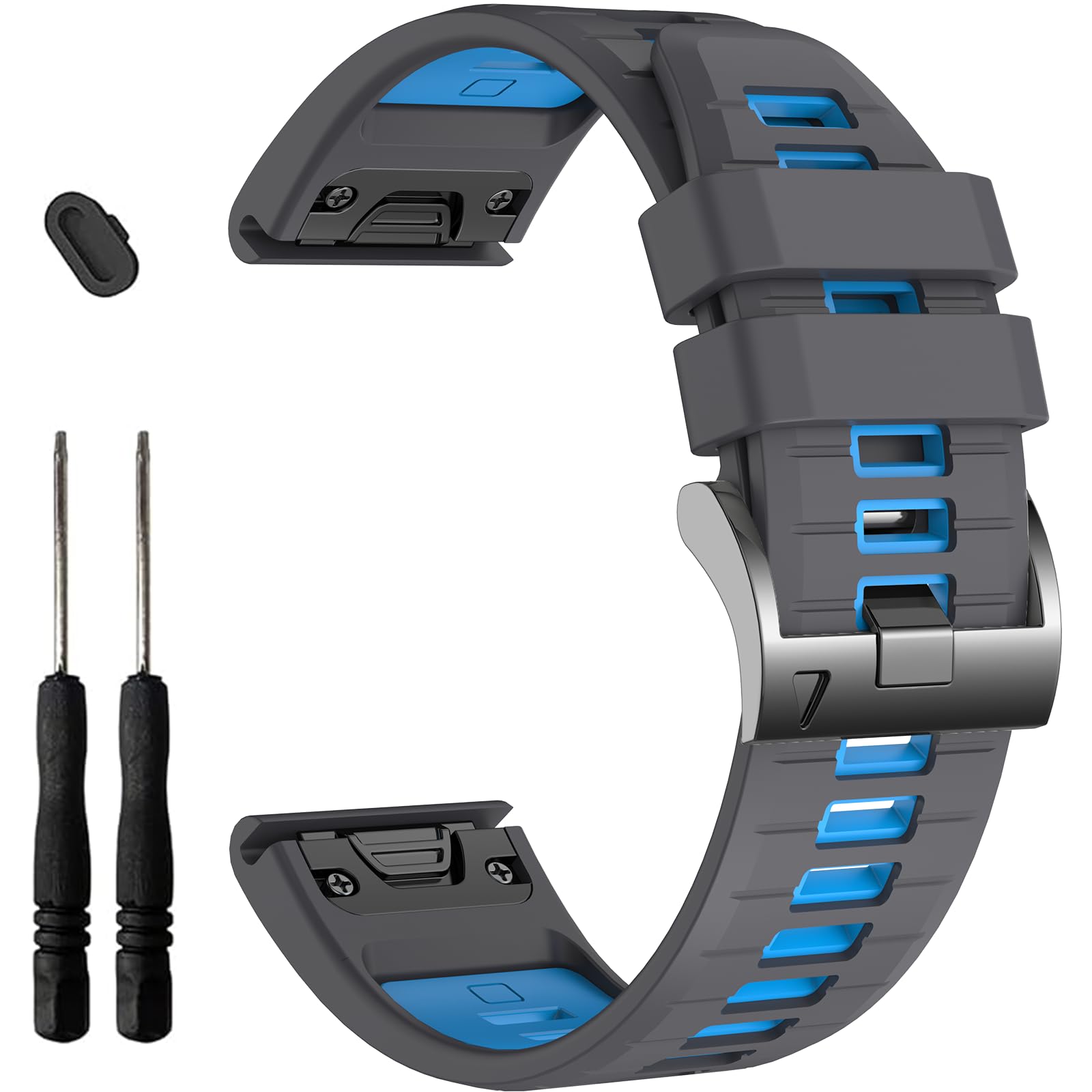 EZMVZKU 20mm Quickfit Silicone Watch Band for Garmin Fenix 8 43mm/Descent Mk3 43mm/Epix Pro 42mm/Fenix 7S/6S/5S/7S Pro/6S Pro/5S Plus,Sport Replacement Strap for Approach S70 42mm/Descent Mk2s-image-49
