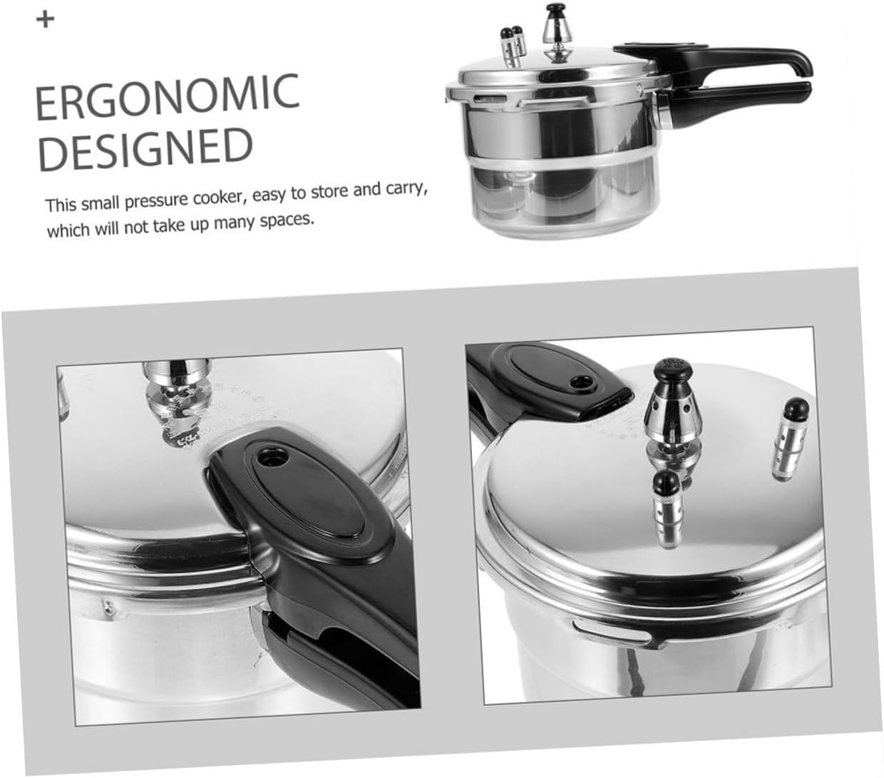 Thickened Aluminum Alloy Pressure Cooker with Steaming Multi-purpose Household Pot Compatible with Gas and Induction Stovetops Ergonomic Handle for Fast and Safe Cooking