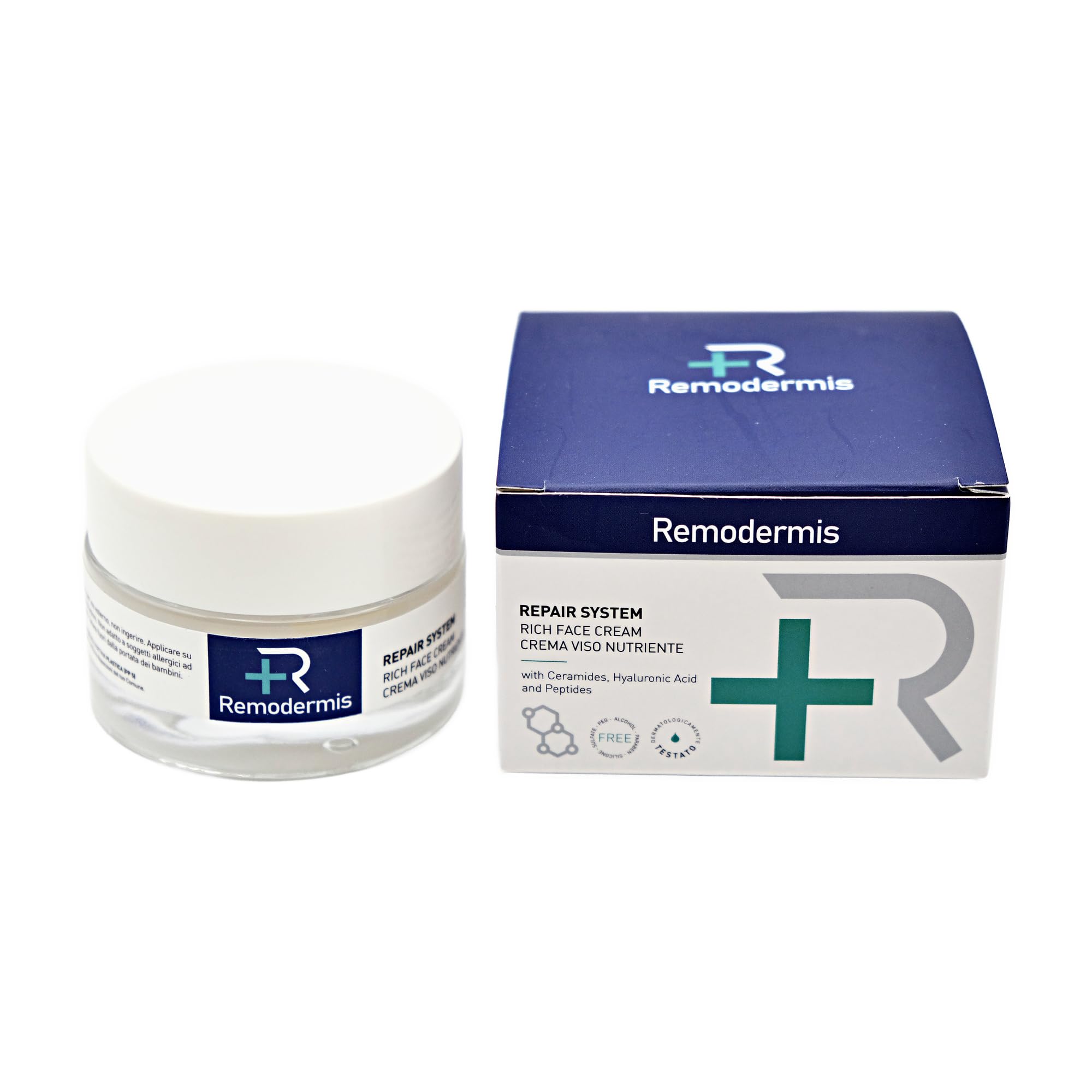 Repair System Rich Face Cream - Crema Viso Nutriente, 50 ml | Ceramidi, Acido Ialuronico, Peptidi Biomimetici, Niacinamide