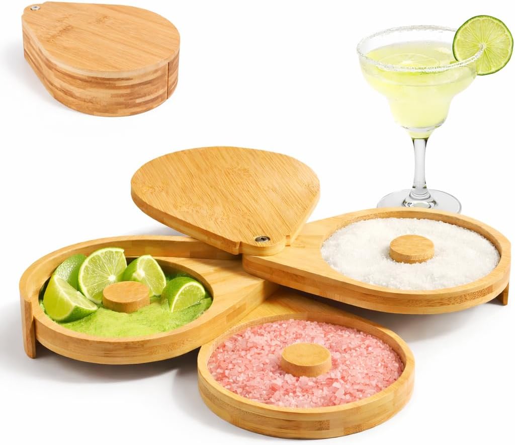 Multiple Rimmer's Amazon.com: 3 Tier Cocktail Glass Rimmer, Bamboo Salt Sugar Drink ...