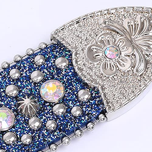Rhinestones Belt Fashion Western Bling Crystal Studded Leather Belt Accessory For Women Men Total Length 45 Inches4