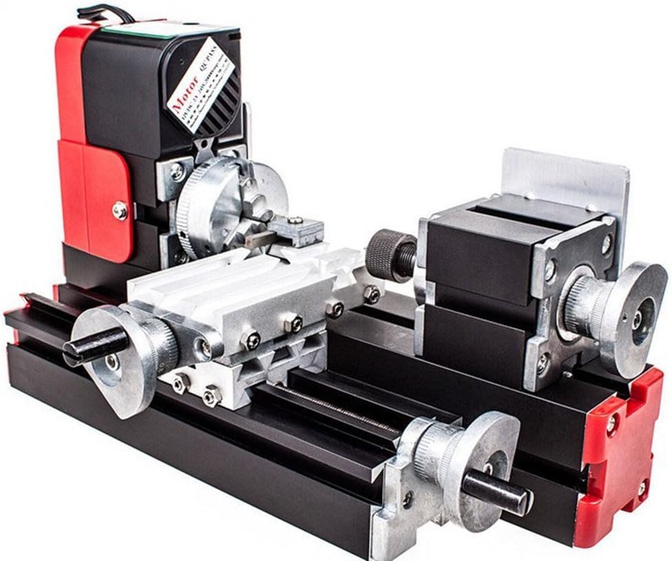 Mini Lathe Machine,12V Miniature Metal Multifunction Lathe Machine DIY 20000Rev/min 45135mm