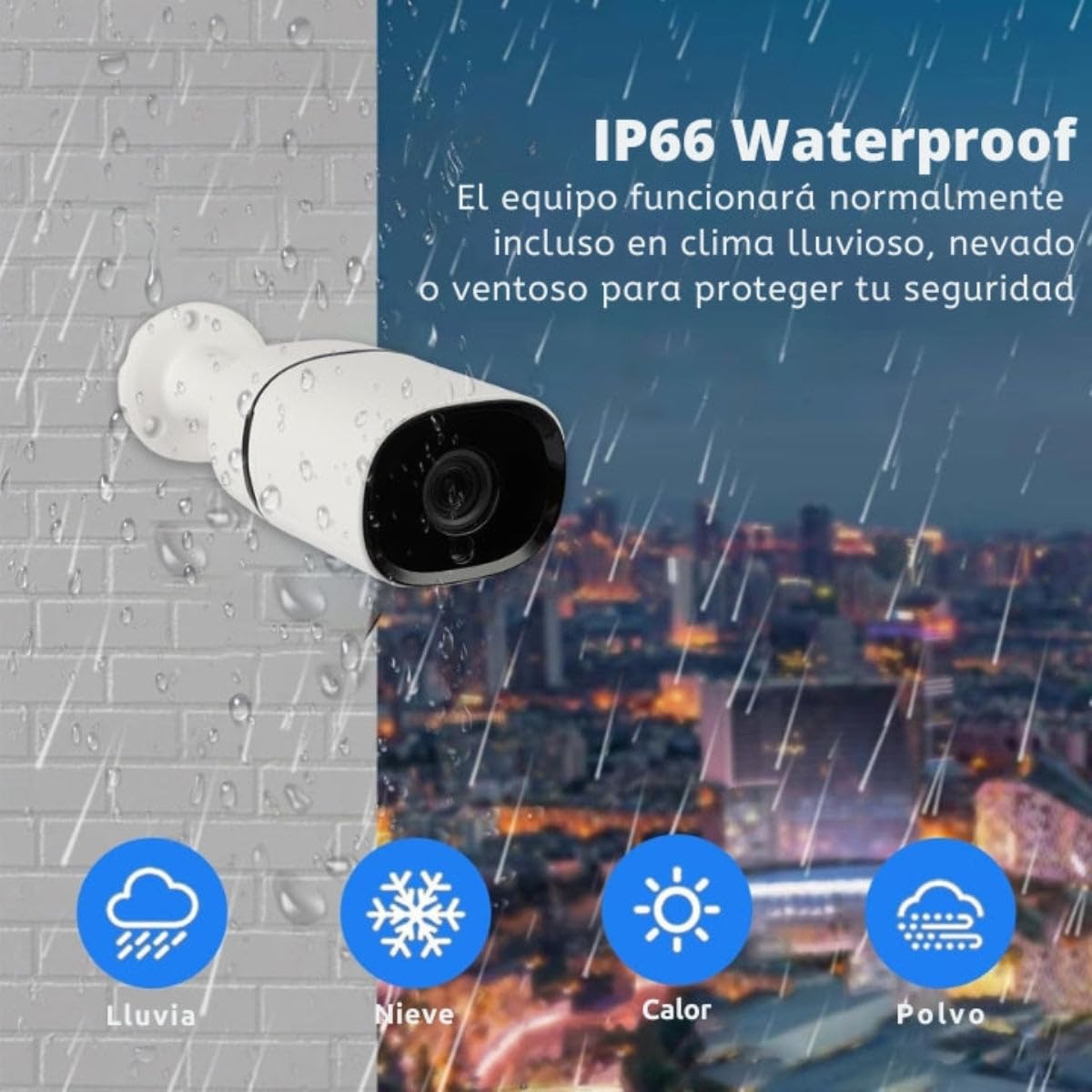 Kit de surveillance IVG-G4 x4, caméras de sécurité 4MP avec fonctions intelligentes, vision nocturne, détection de visages, H.265+, stockage local et à distance, Wi-Fi et Ethernet, résistant aux