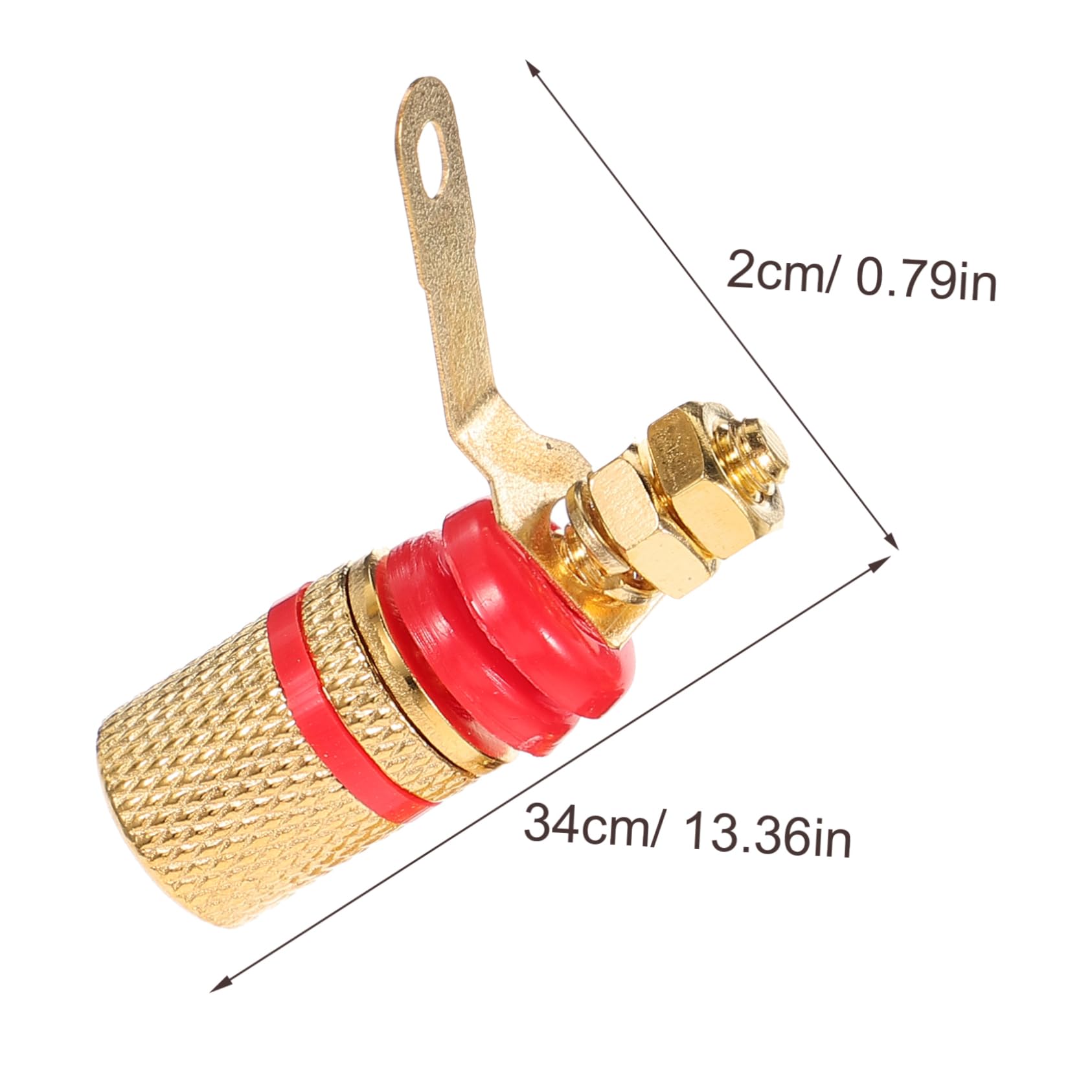 ERINGOGO 6pcs Subwoofer Speaker Subwoofer Amp Amplificador para Subwoofer Speaker Horn Speaker Amp for Subwoofers Speaker Connectors Terminal Gold Plated Copper Rod Amplifier, M05401T3IY51V3APD7L3
