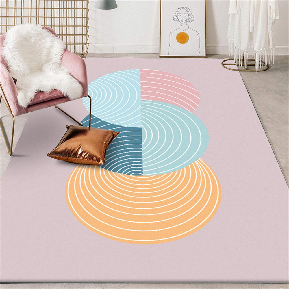 Tapis de yoga contemporain géométrique pour un couloir moderne