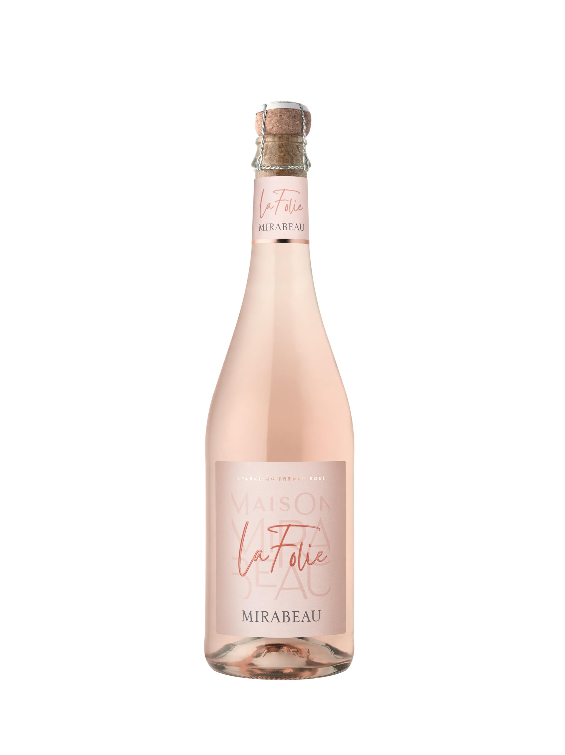 Mirabeau La Folie Sparkling Rosé 75cl l Pale Dry Sparkling Rosé Wine from South of France l 12% ABV l B-Corp Certified