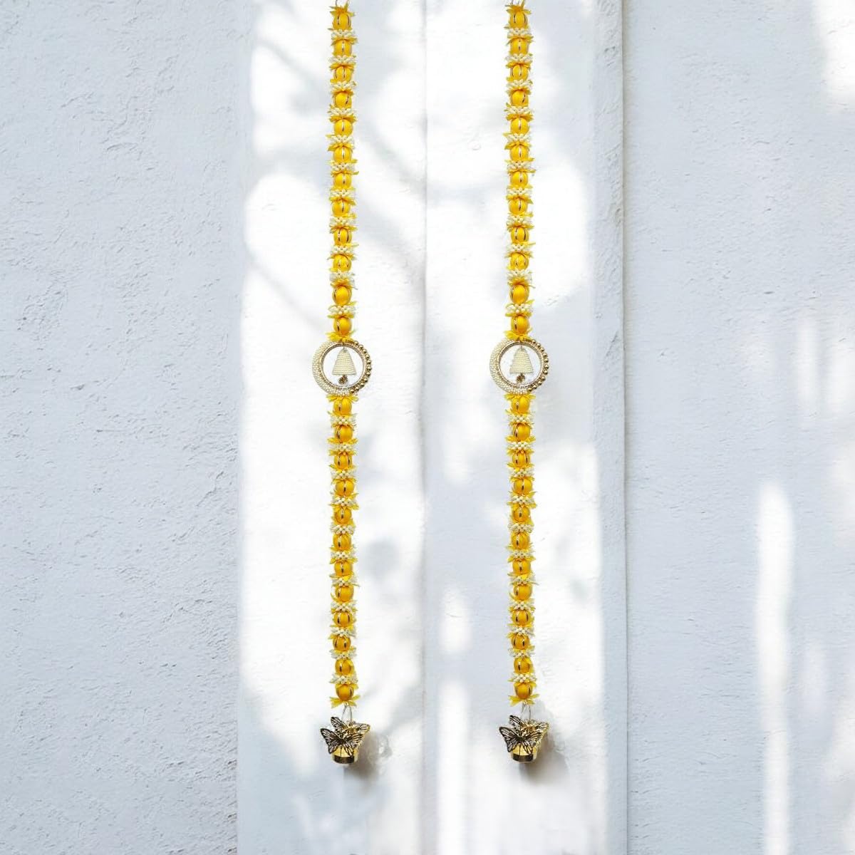 9Dzine Yellow Flower Full Door Decoration Items 2 Pcs 47 Inch Yellow Mini Ball Jasmine Buds Butterfly Candle Holder Hanging for Main Door Intrance Wall Home Dcor (B0CLH4D9W5) Amazon Price History, Amazon Price Tracker