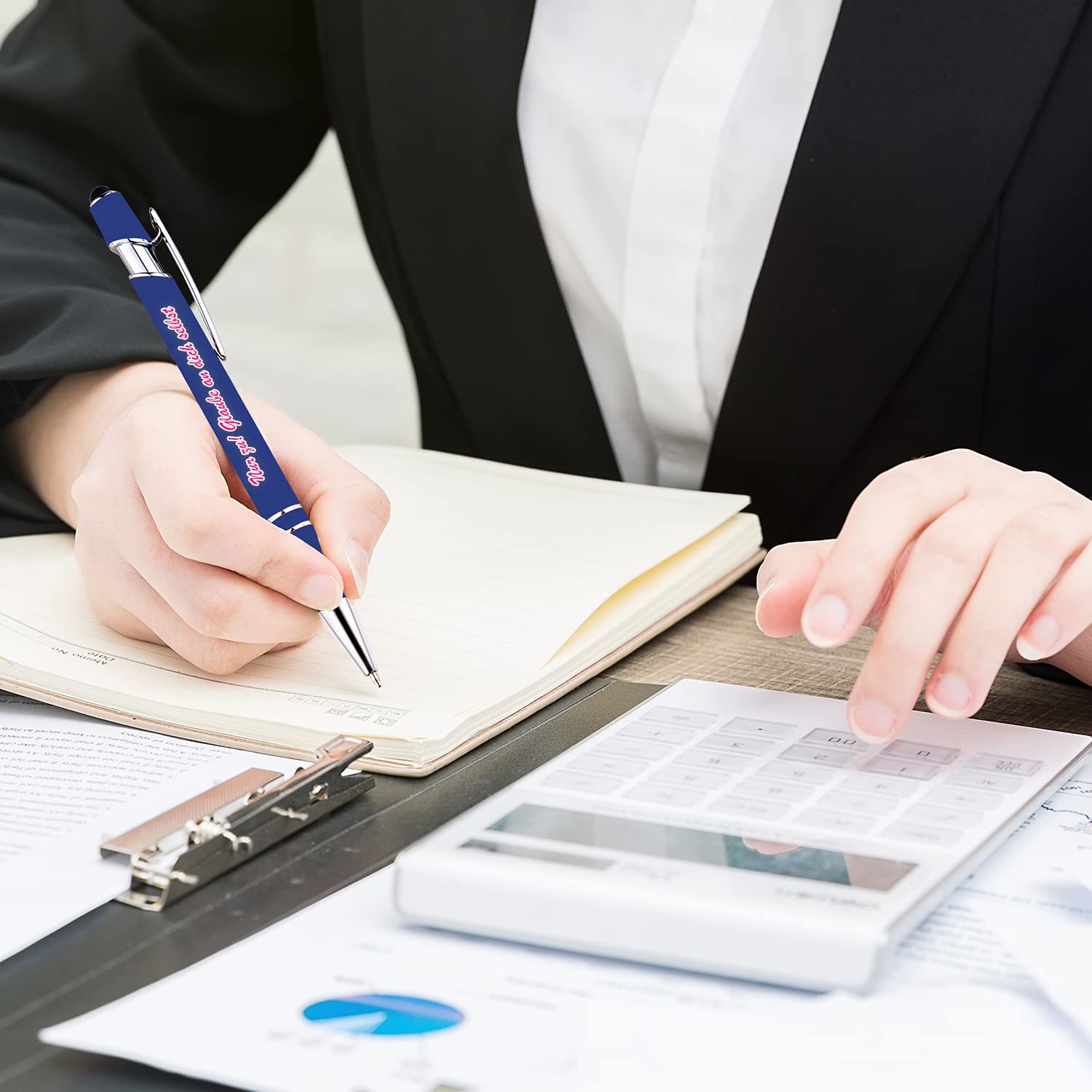 Personalisierter Kugelschreiber mit schwarzer Tinte, individueller Kugelschreiber mit Geschäftswerbung, Telefonnummer, kapazitiver Stift für Berührungen, Stift mit mittlerer Spitze, 216 STK