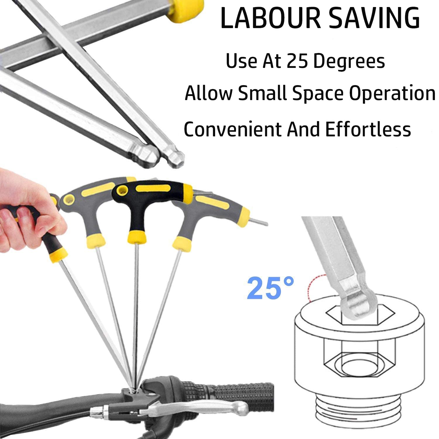 Amazon | YUENTOEN 六角棒レンチ T型 ロングボールポイント アレン