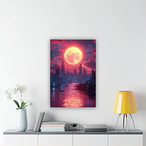 Miniatura 6 de XAHOR Vaporwave Wall Art  Retro Futuristic Neon Synthwave Print for Modern Home Decor Canvas Poster Wall Art Decor Print Picture Paintings for