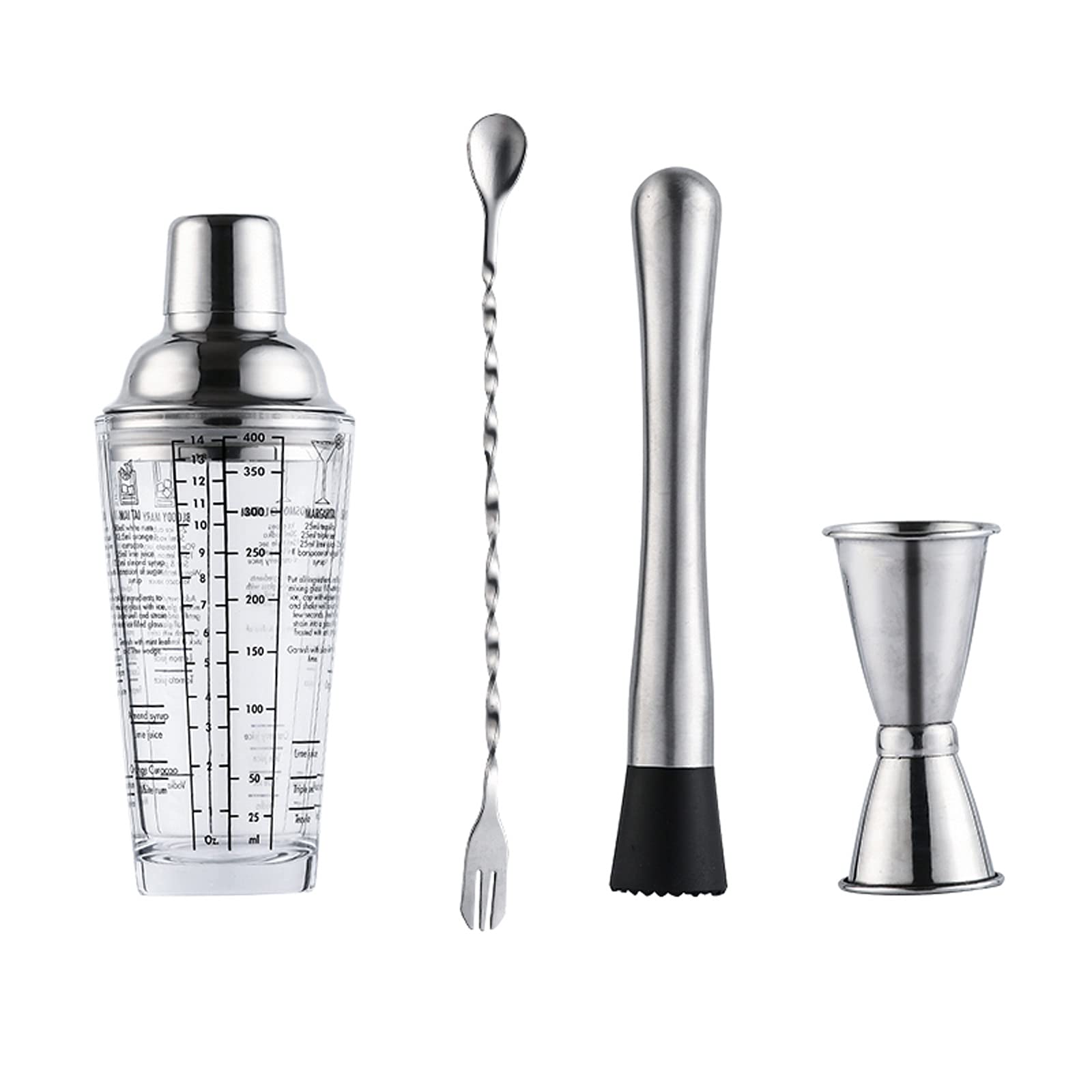 Coctelera para cócteles y conjunto de mezcladores esenciales para tu barra doméstica