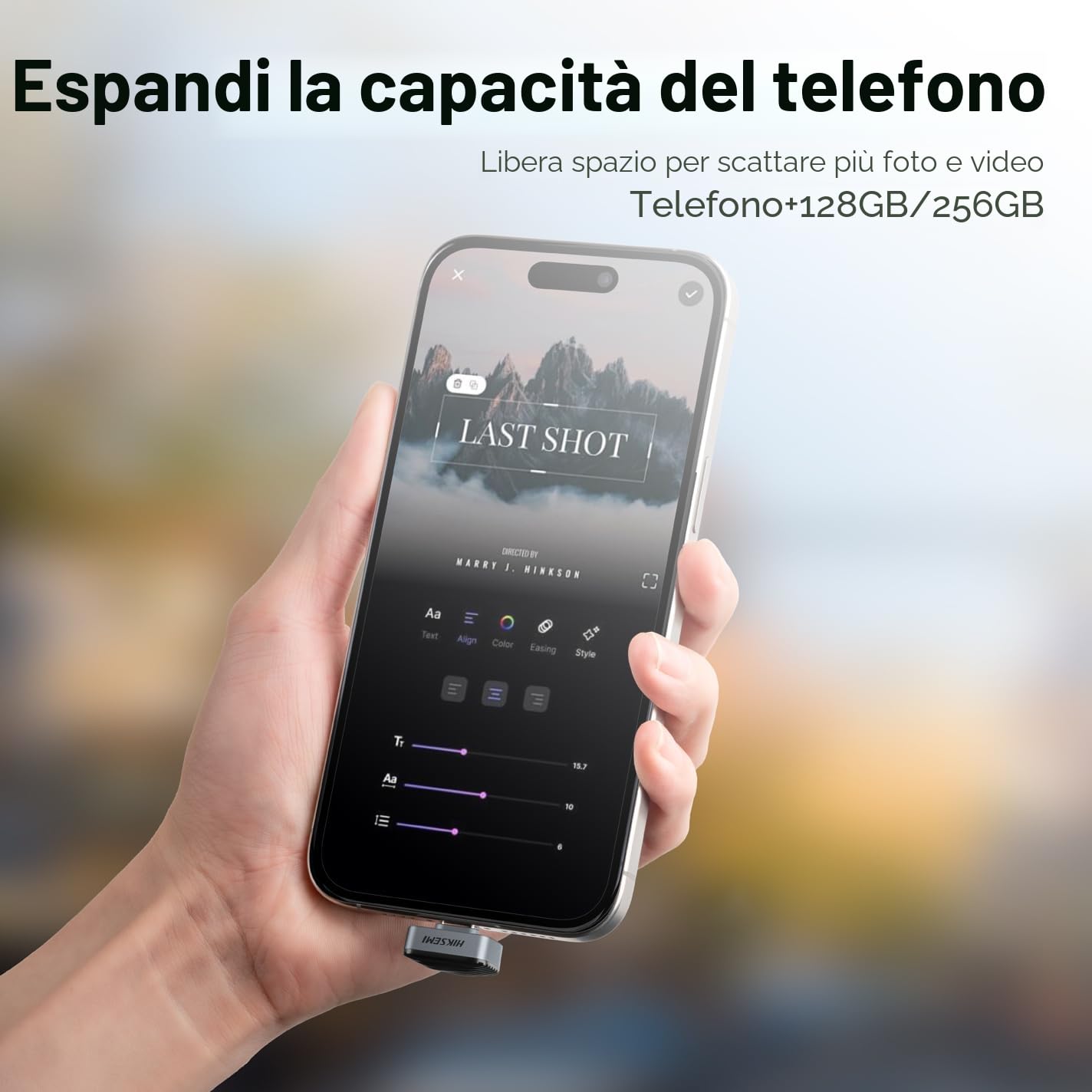HIKSEMI Chiavetta USB 128GB, Unità Flash a Stato Solido USB 3.2 Velocità Fino a 450 MB/s, Mini Type-C SSD Esterno per iPhone 15/16, Laptop, MacBook, Android, TV, Audio per auto