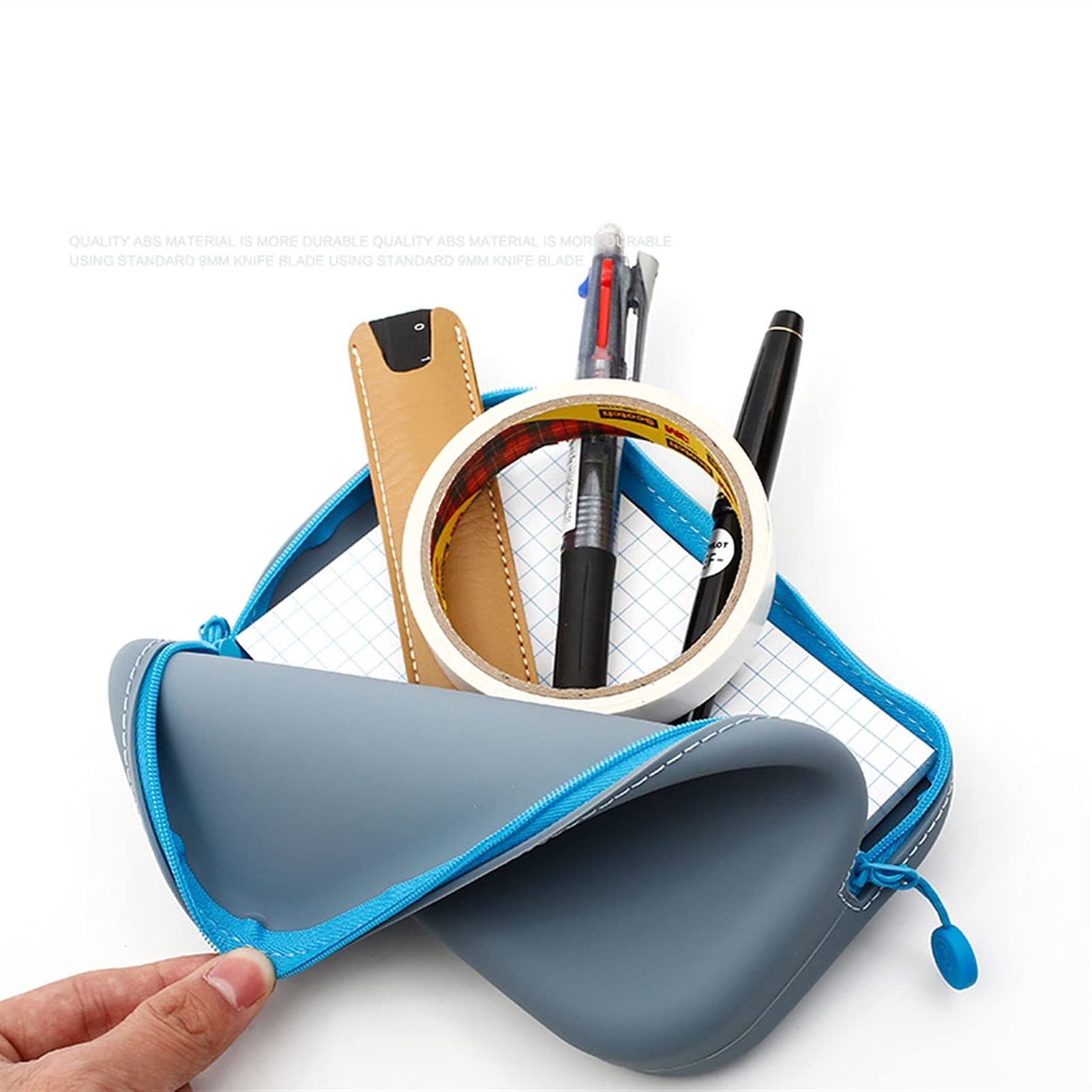 Niedliche Cartoon-Silikon-Bleistift-Fall-Student-Briefpapier-Tasche Einfache Große Kapazität Kreative Bleistiftkoffer Männer und Frauen Stift Tasche Mäppchen ​Federmäppchen (Color : C)