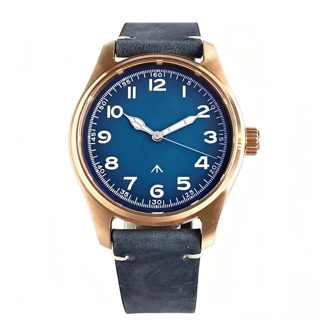 Orologio da uomo pilota automatico in bronzo massiccio da 39 mm