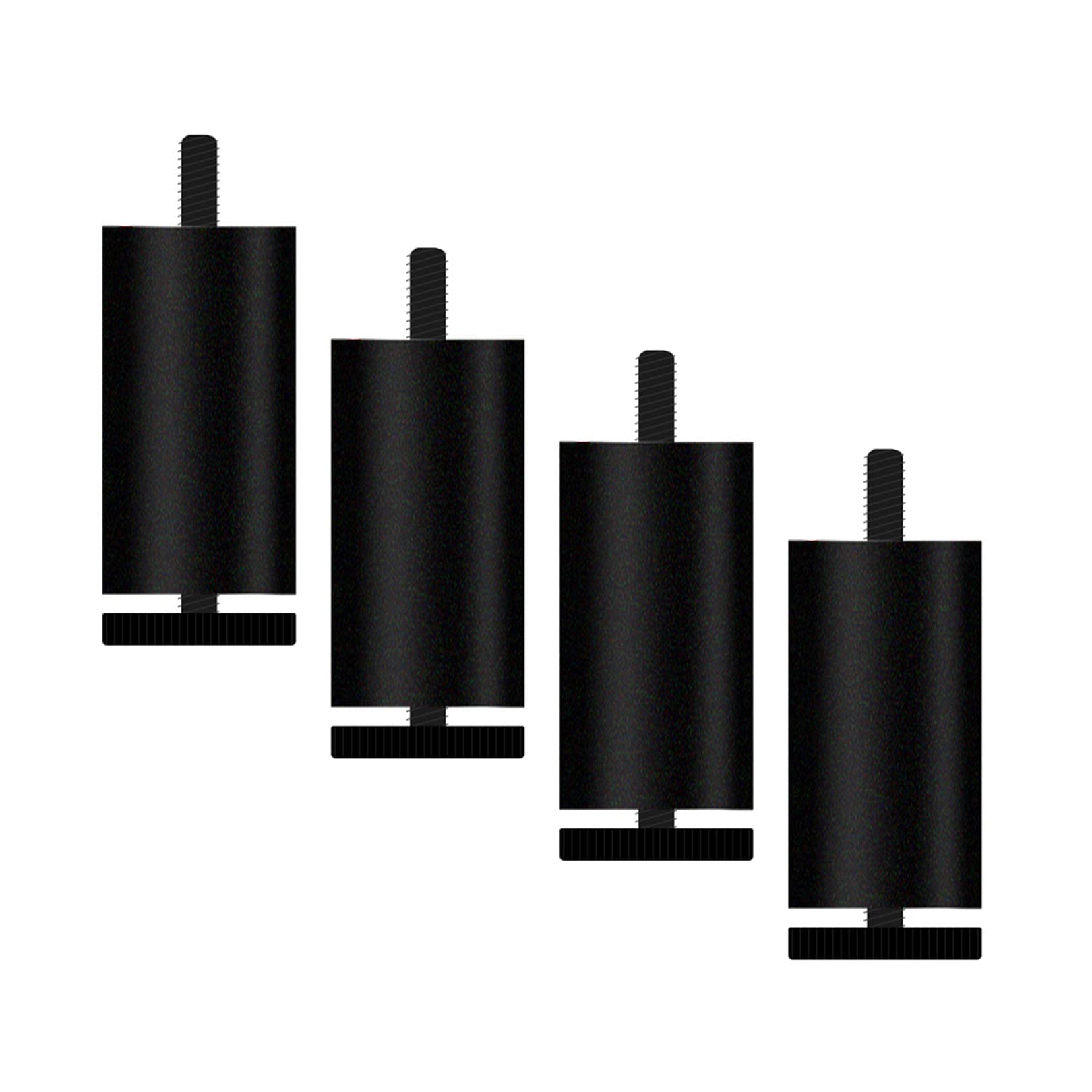 ROHCGHC furniture legs, Aluminum Alloy Furniture Feet Replacement Legs for TV Stand Sofa Cabinet Frosted Black 4 Pieces(8cm)