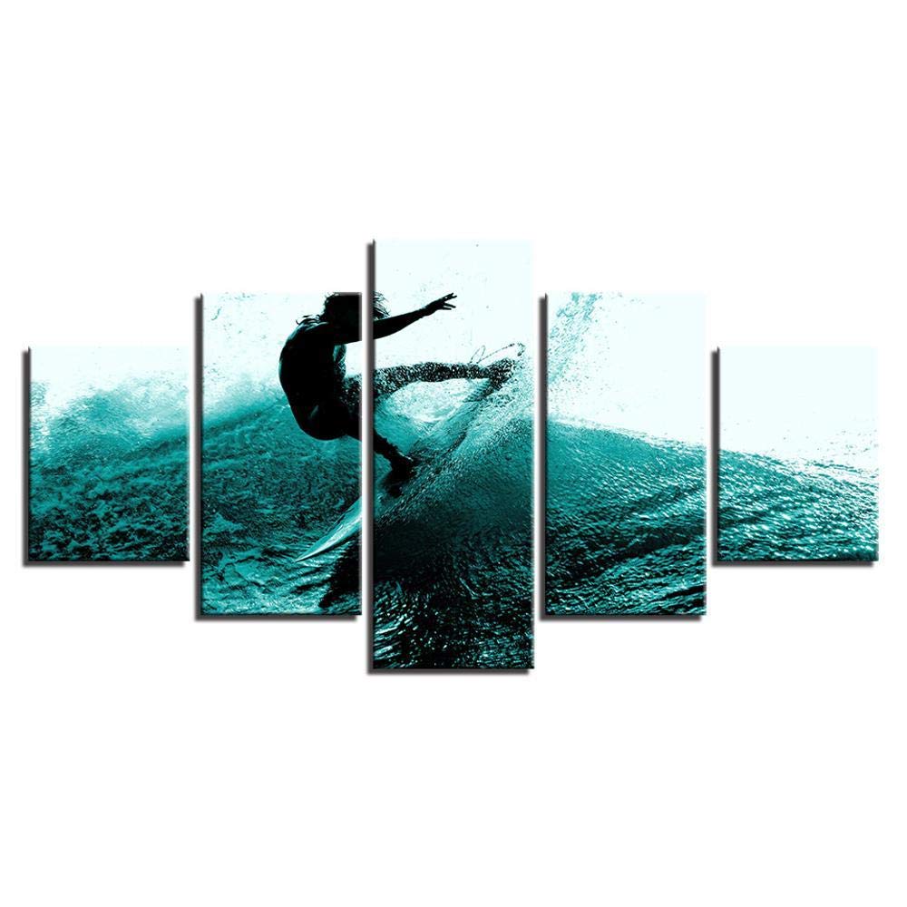 Art mural pour salon et deco moderne : toile de mer et surf pour chambre