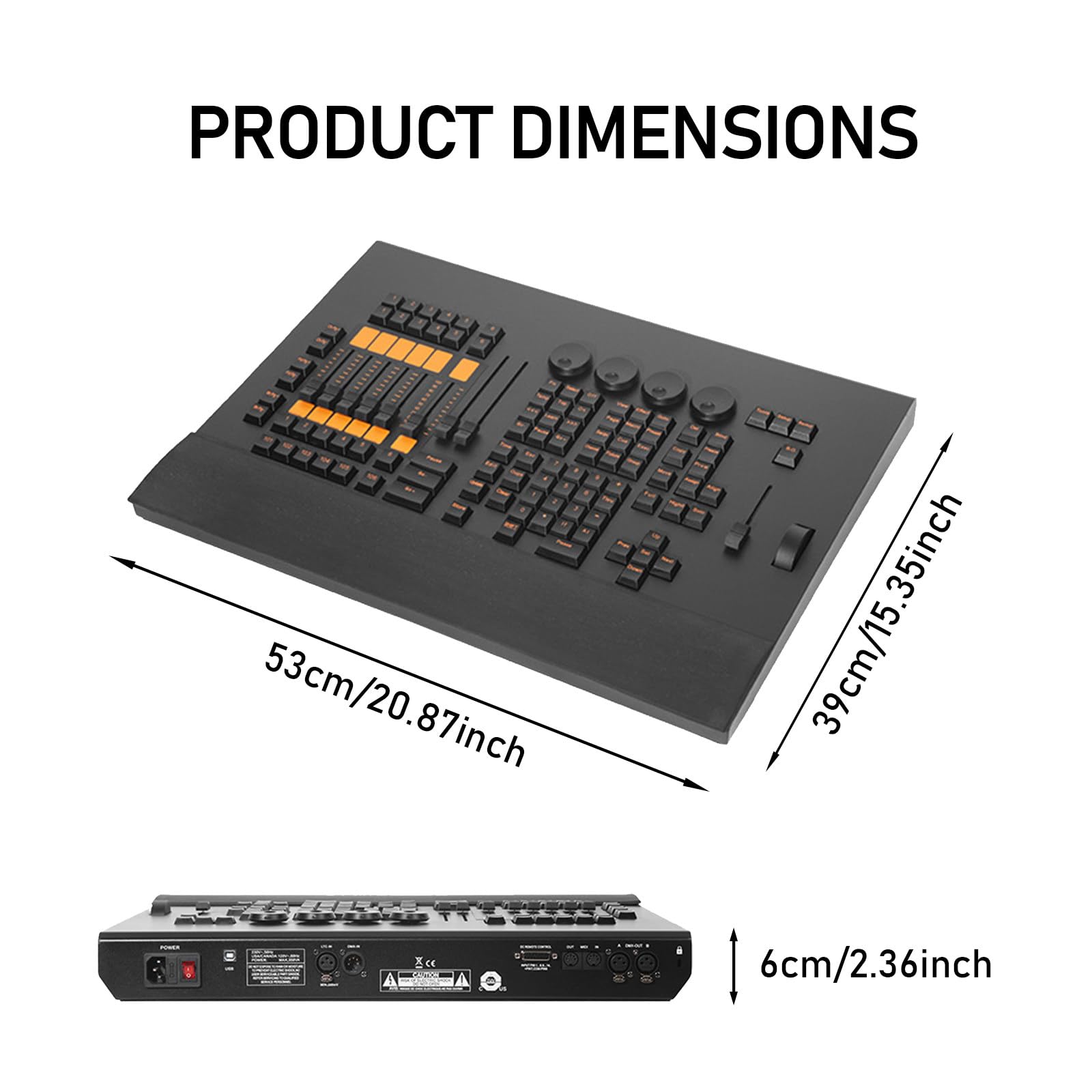 Consola de mezcla de iluminación para grabación de música, compatible con pantalla externa, control versátil y funciones de mezcla