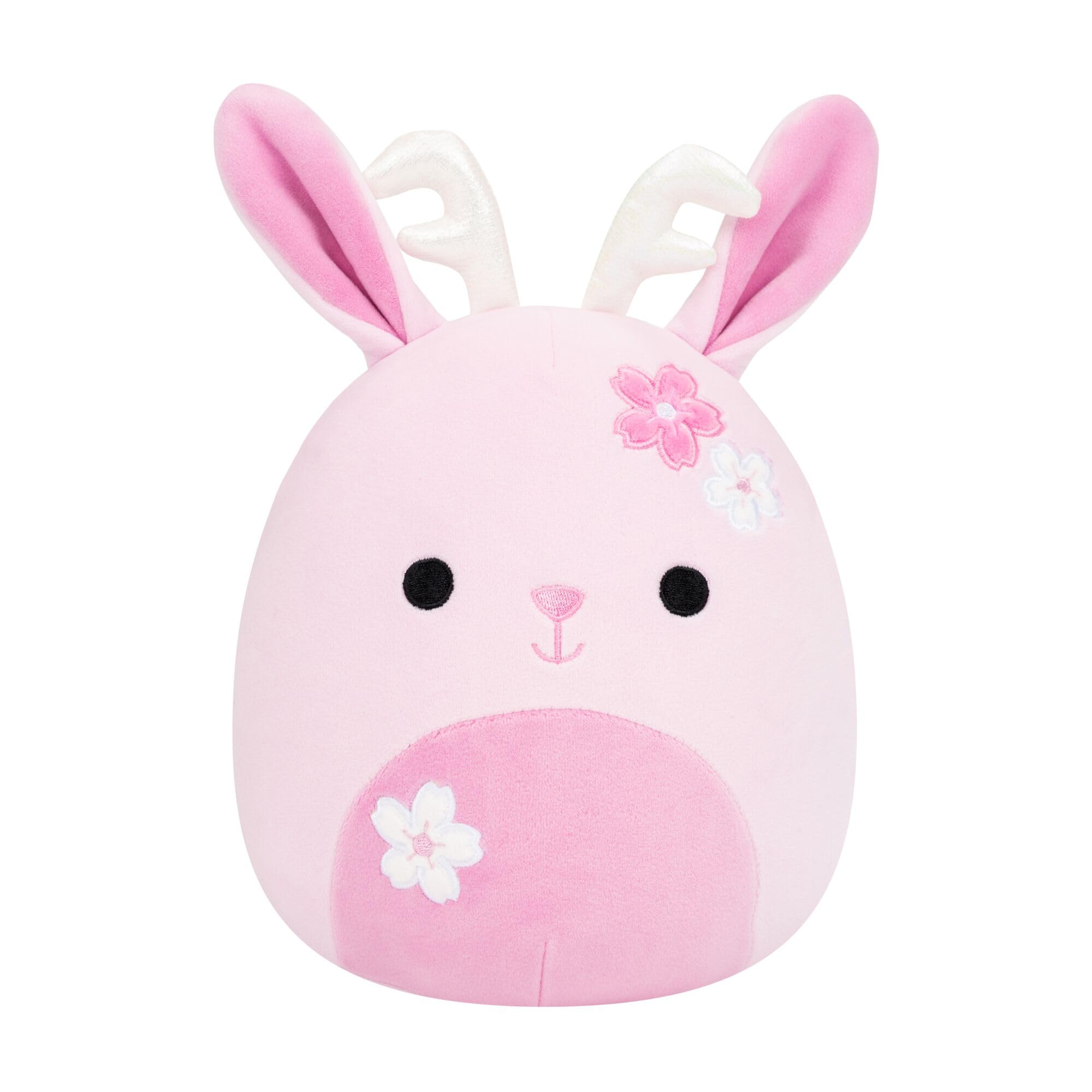 Squishmallows Original 7.5-Inch Akiyo the Pink Sakura Jackalope - Official Jazwares Plush