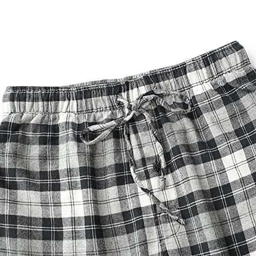 Dubinik Men's Plaid Flannel Pajamas Pants 100% Cotton Fleece Soft Lounge Sleepwear Lightweight Pajama Bottoms with Pocket3