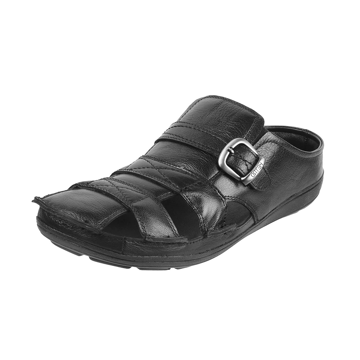 Metro Men Black Leather Sandals 7-UK (41 EU) (18-21) (B084T4C59J) Amazon Price History, Amazon Price Tracker
