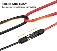 Vista 4 de BougeRV Cable de extensión solar de 30 pies 10AWG con conector solar en ambos extremos con par adicional gratuito de conectores Kit de herramienta