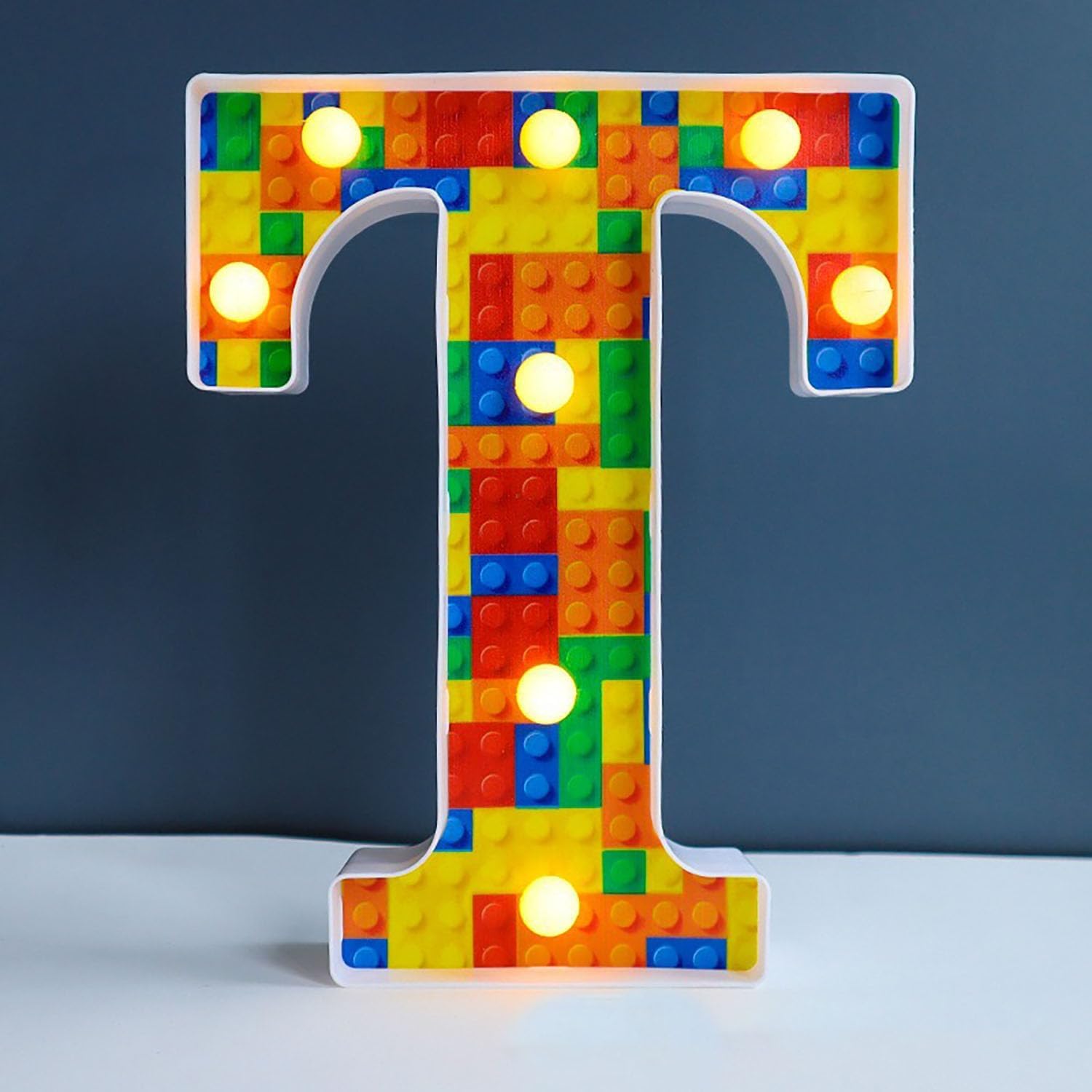 Jemnpela LED Marquee Letter Number Sign Lights Glitter Light Up Alphabet Figure Night Light for Birthday Party Wedding Home Bar Holiday Wall Decoration