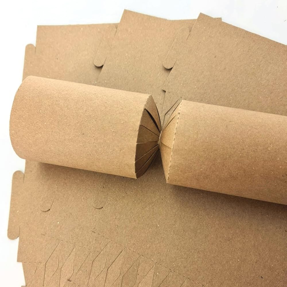 Bespoke By Crafty Capers 50 Large Kraft Crackers & Snappy Strips | Make Your Own Crackers | Recycled