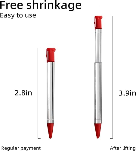 Miniatura 5 de 3DS Stylus Pen - Lápiz capacitivo de repuesto retráctil de metal compatible con Nintendo 3DS, 4 en 1 Combo Touch Styli Pen Set multicolor para 3DS