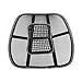 Ruilogod Czarna biała talia masaż lędźwiowy siatka poduszka tylna podkładka pomocnicza do biura samochodowego