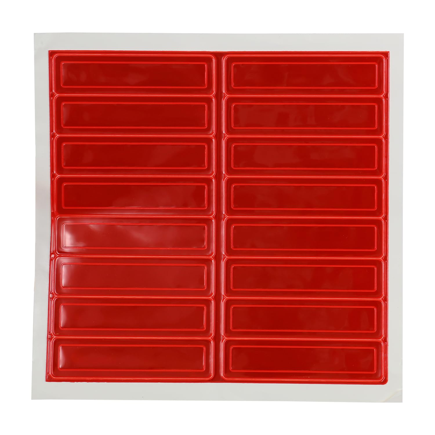 MyHardHatStickers 1 x 4 inch Retro Reflective Helmet Strips, Pack of 16, Red