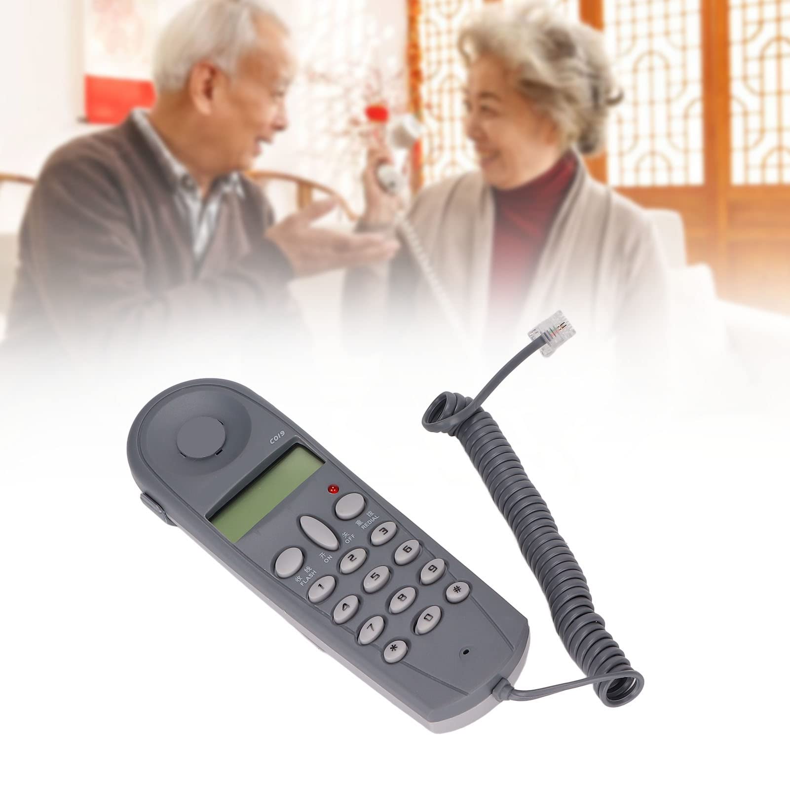 Wandtelefon, -Wandtelefon mit Rauschunterdrückung, Schnurgebundenes Telefon Zum Aufhängen, Festnetztelefon Zum Aufhängen mit Wahlwiederholung der Letzten Nummer und