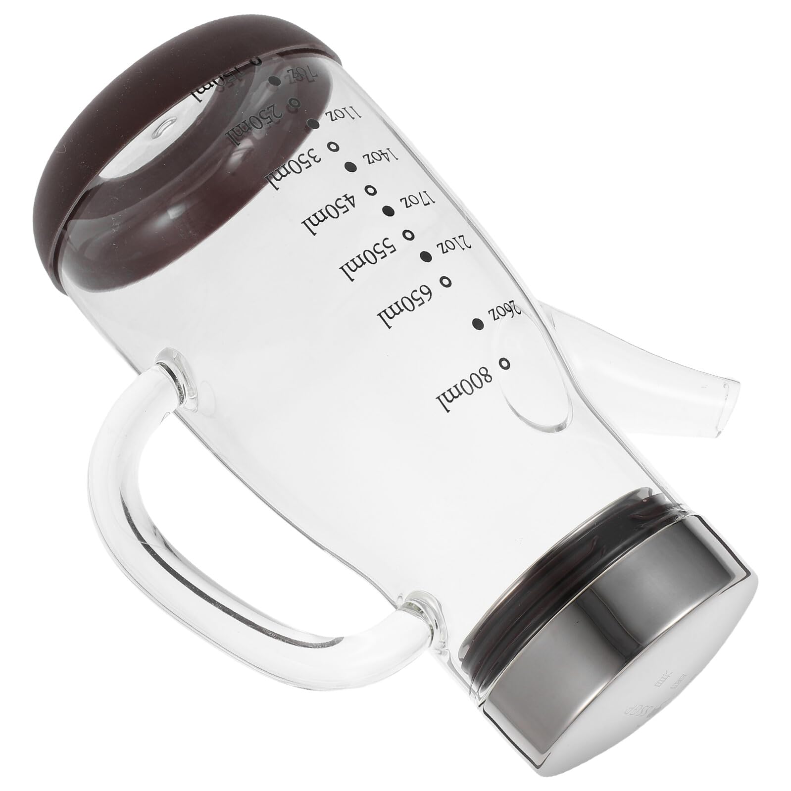 Ipetboom Oliera in Vetro Grande Capacità Funzione Multipla, 1 Pz | Acciaio Inox e Silicone, Vetro Alto Borosilicato, Design Anti-perdita, per Olio e Aceto