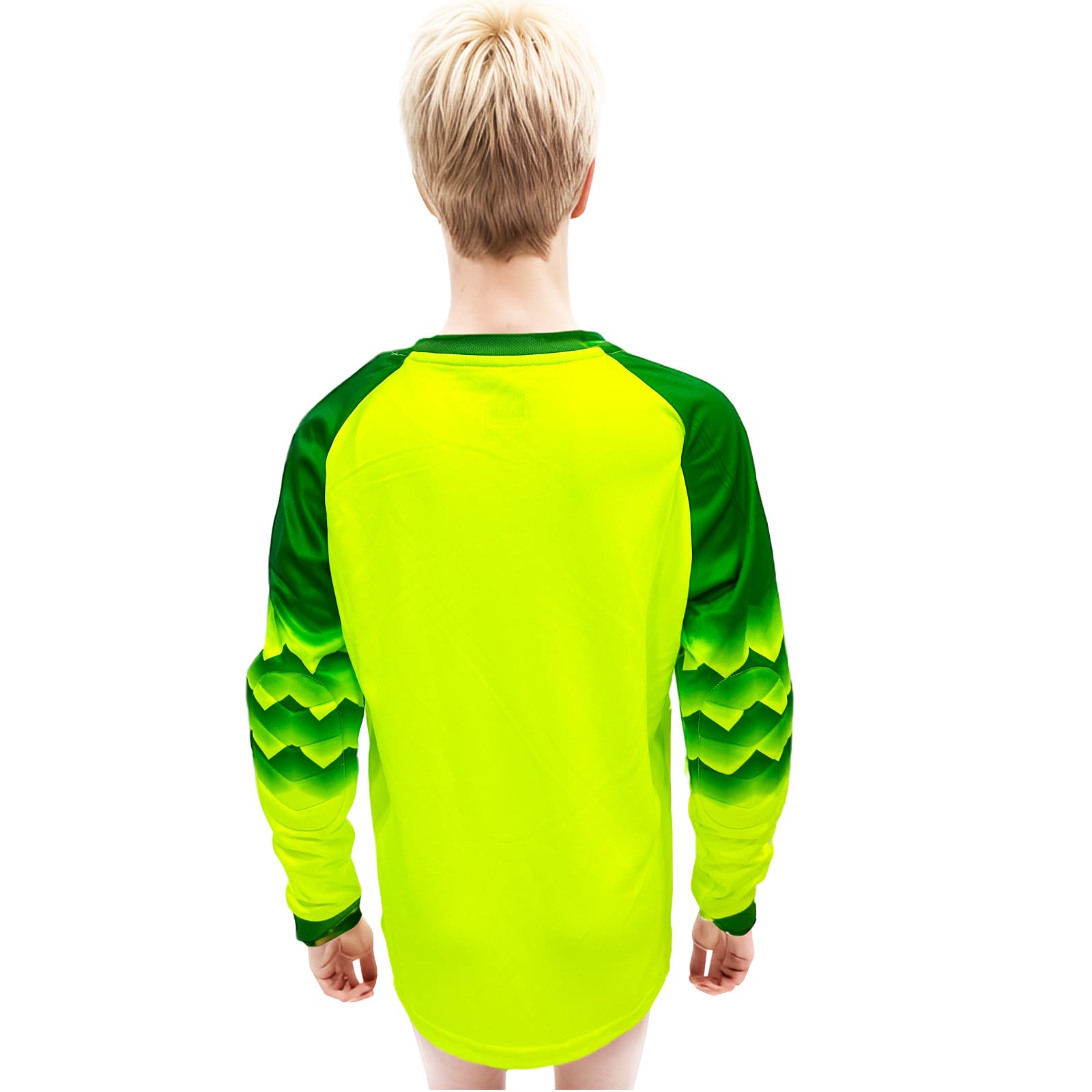 TACKTIMES Jungen Sportshirt Fußball Torwart Trikot Set Gepolstert Langarm Schutz Ausrüstung Anzug