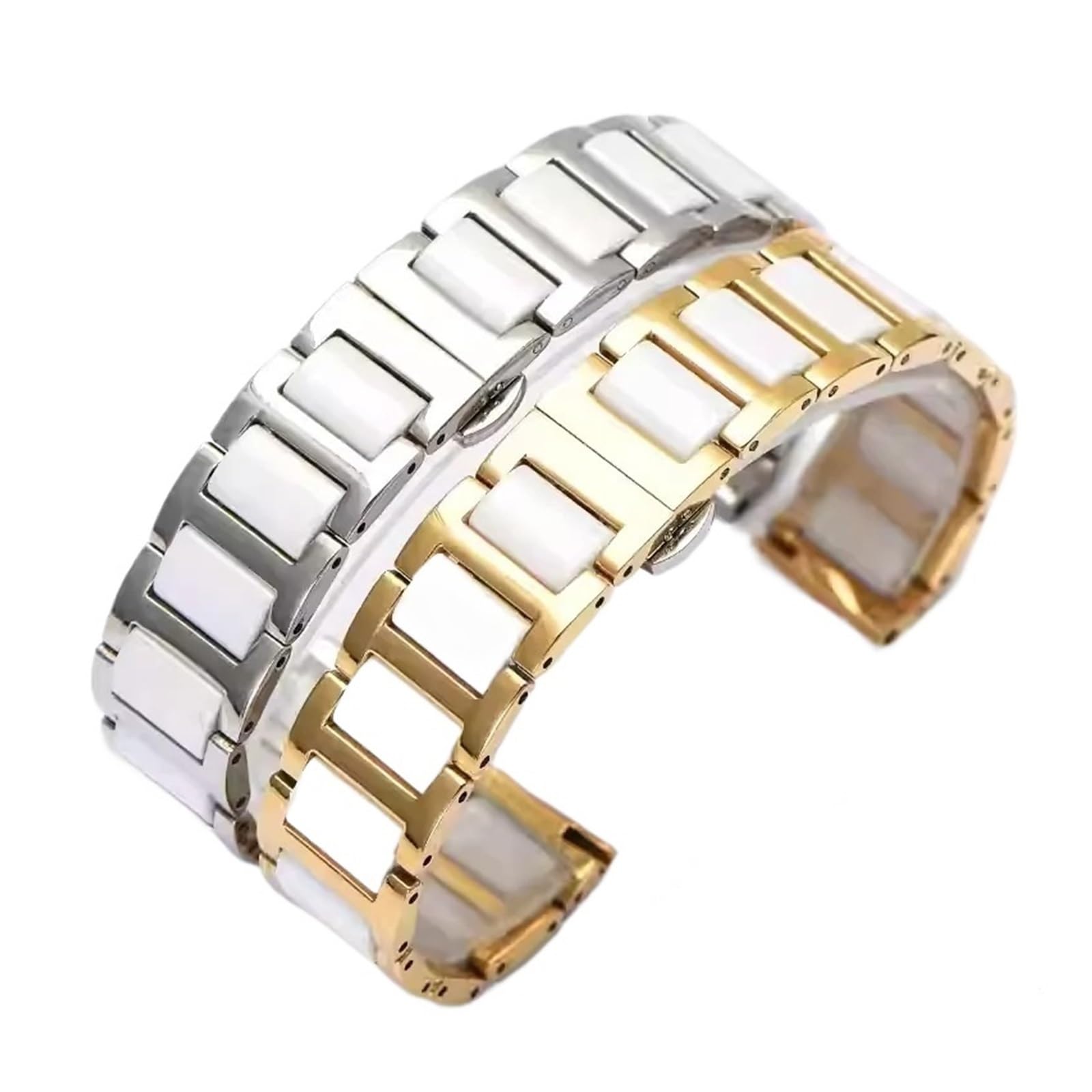 yingyingjia Bracciale Da Polso In Acciaio Inossidabile Massiccio In Ceramica 12/13/14/15/16/17/18/19/20/21 / 22MM Cinturino For Orologio Cinturino A Sgancio Rapido
