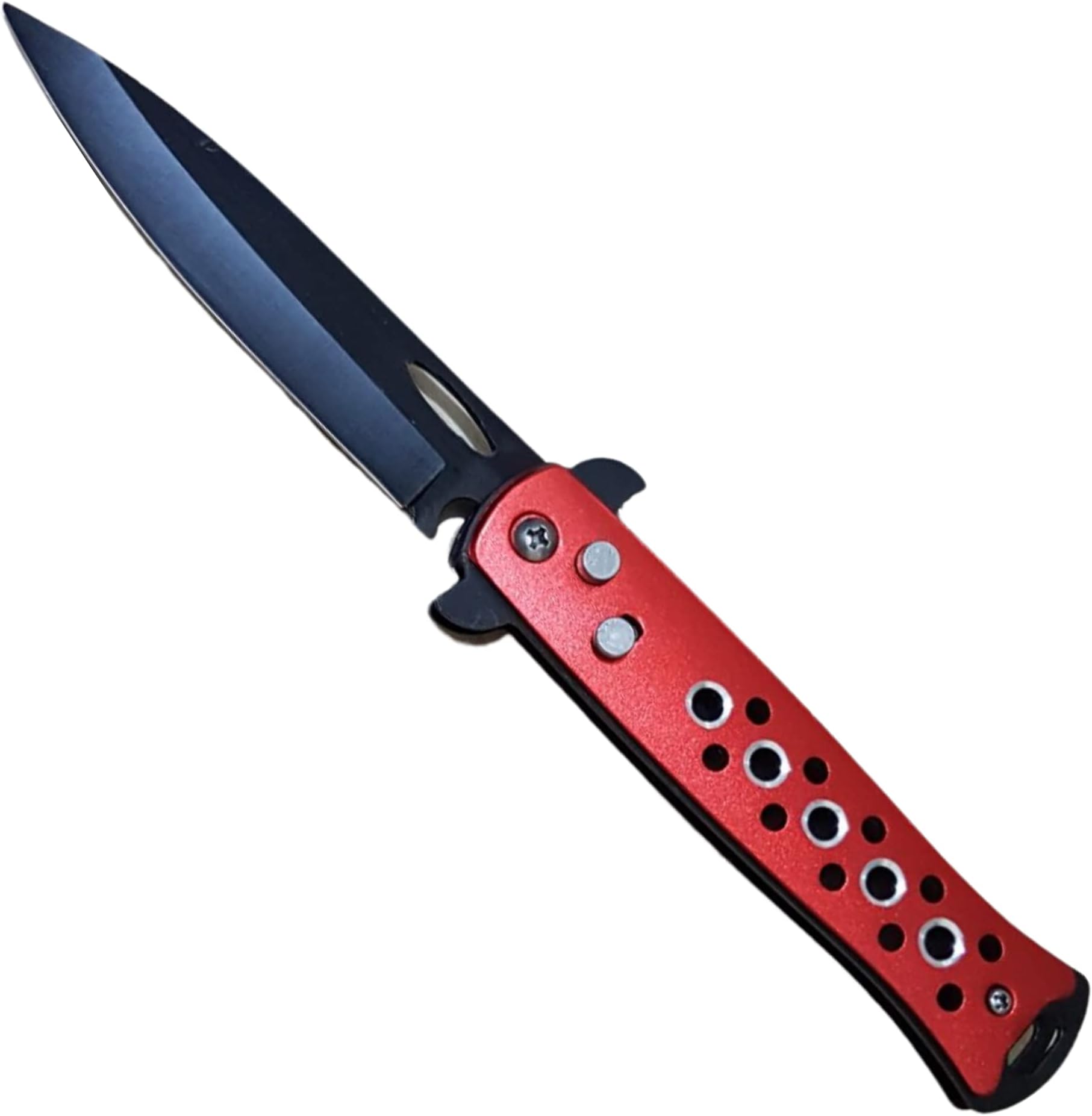 Applicable Pocket Knife with Quick Release Piston and Security Switch - Travel Trekkking Hunting Camping