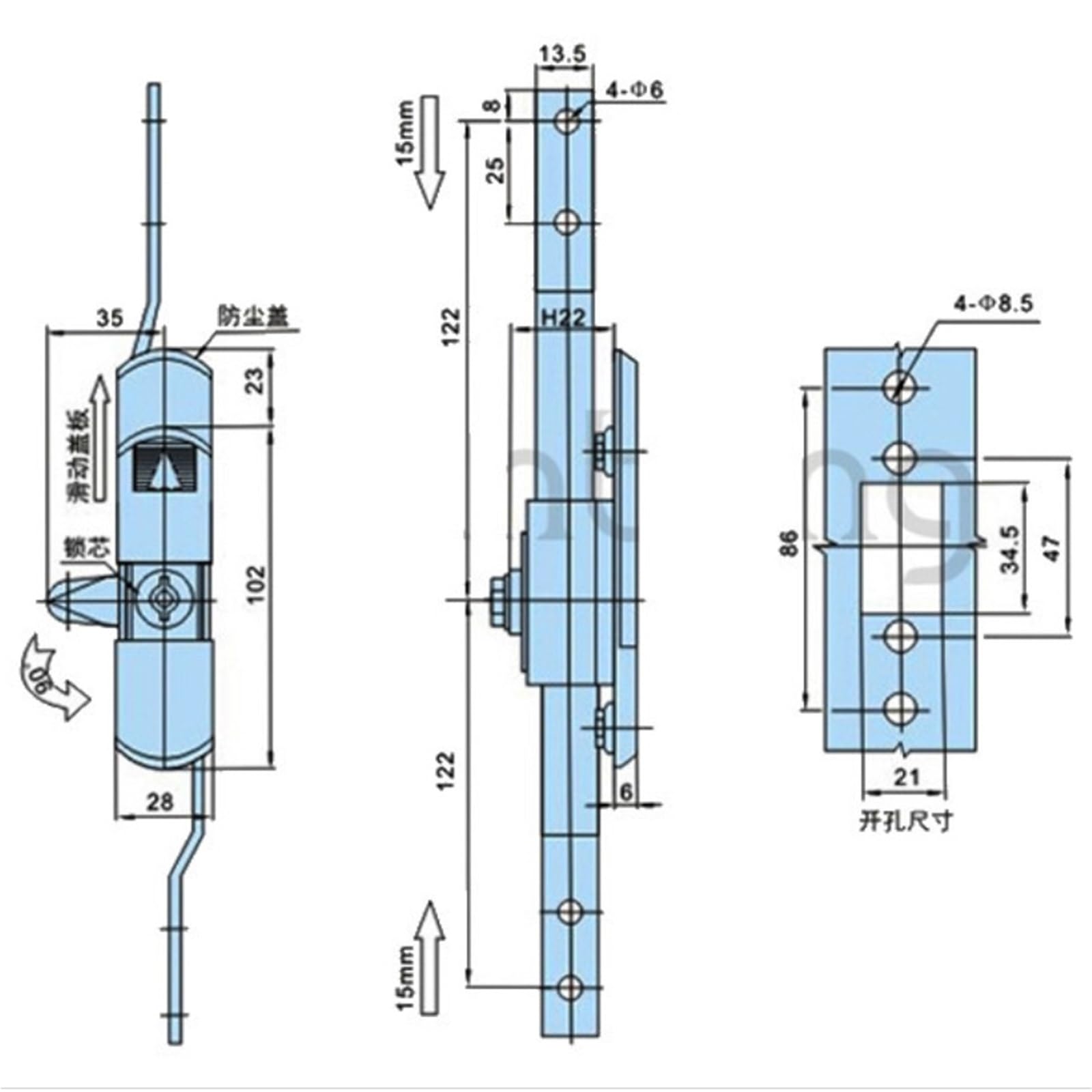 MS820 Elektryczny zamek łączący do metalowych drzwi szafki