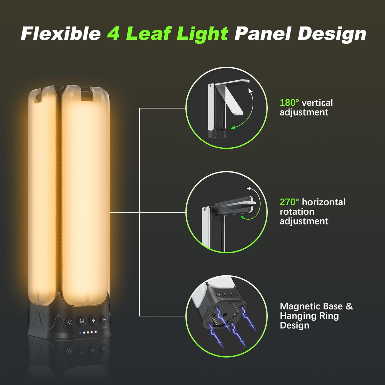 Camping Lights with Remote & Stand 6 Ft,14000 mAh Rechargeable Camping Lantern Tent Light, 6000 Lumen Magnetic Work Light,Portable Outdoor Light for Hiking,Camping,Emergency,Power Outages - Image 10